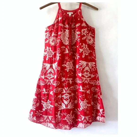elegant white dresses south africa Elan Embroidered Swing Dress – DGFOutlet
